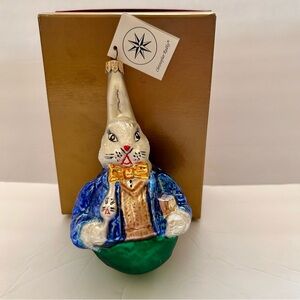 Christopher Radko Wabbit Wobbles Vintage Rabbit Ornament 97-196-0